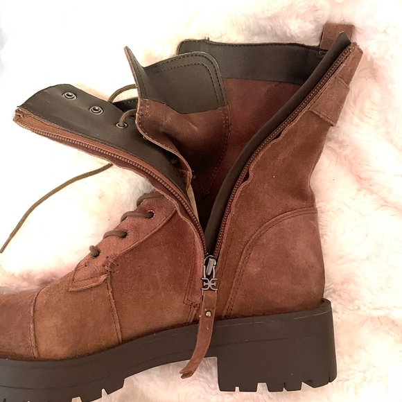 >>>NEW<<< Sam Edleman 7.5 brown suede combat boot >>Must Have<< - Picture 5 of 8
